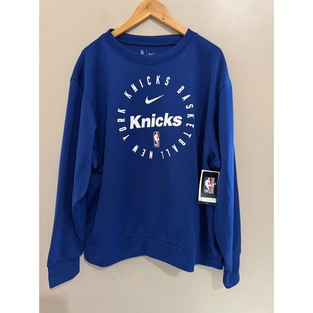 Nike NBA New York Knicks Team Issue Pregame Crewneck Sweatshirt Men's XL NEW